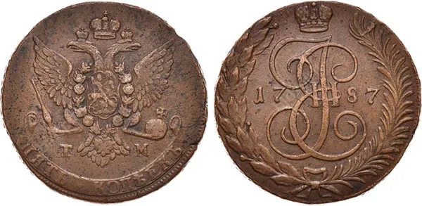 5 копеек, 1787, фото 1