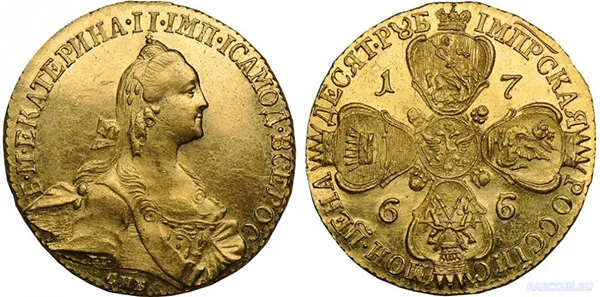 10 рублей, 1766, фото 1