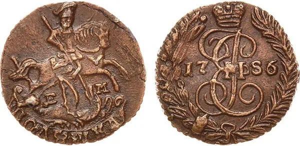 Полушка (1/4 копейки), 1786, фото 1
