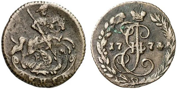 Денга (1/2 копейки), 1774, фото 1
