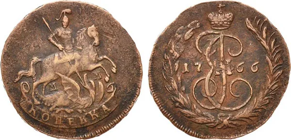 1 копейка, 1766, фото 1